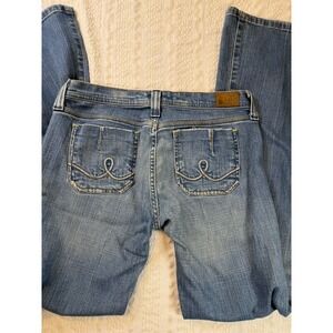 Hippie Womens Bootcut Jeans Size 9 Blue Stretch Denim Mid Rise Flare